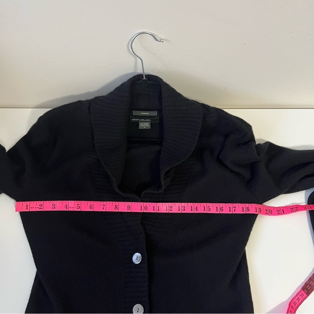 Eddie Bauer Black Shawl Collar Button Front Cardigan - Picture 9 of 9
